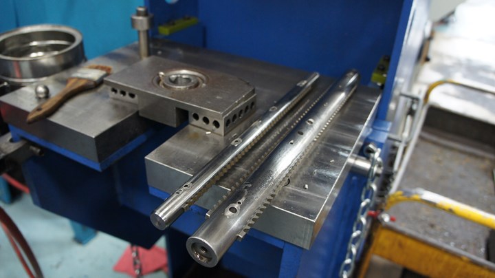 A double-sided broach developed in house helps save time in the toolroom at Ace Stamping & Machine, a sheet metal fabricator in Racine, Wisconsin. 