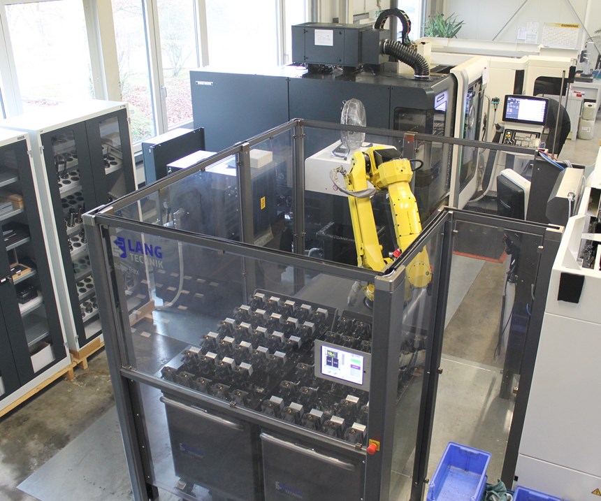 Robotrex automatic handling system at Zelos Zerspanung in Germany