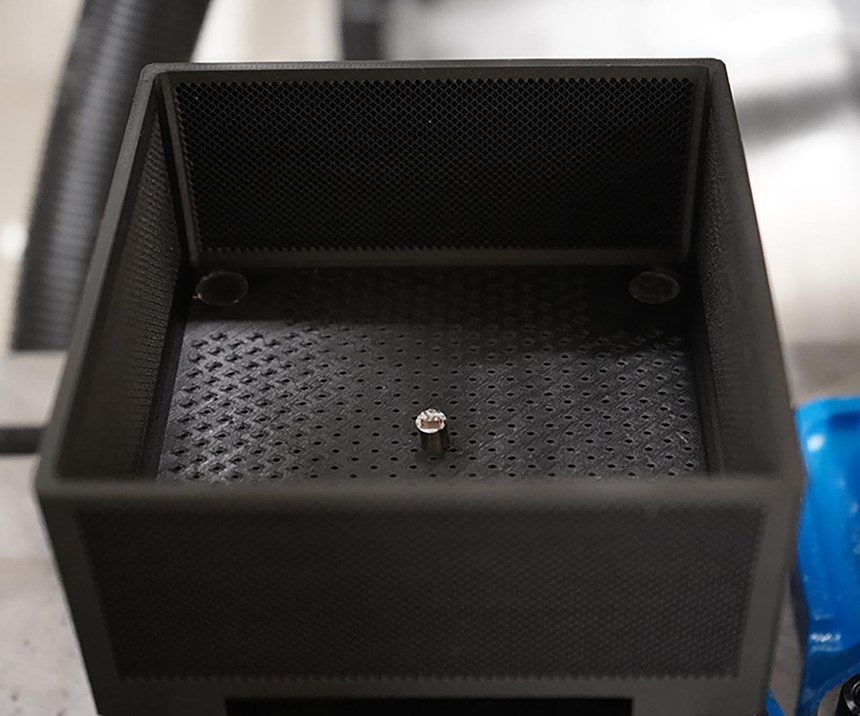 3D-printed workholding box. Photo provided by Precision Metal Products for Modern Machine Shop.