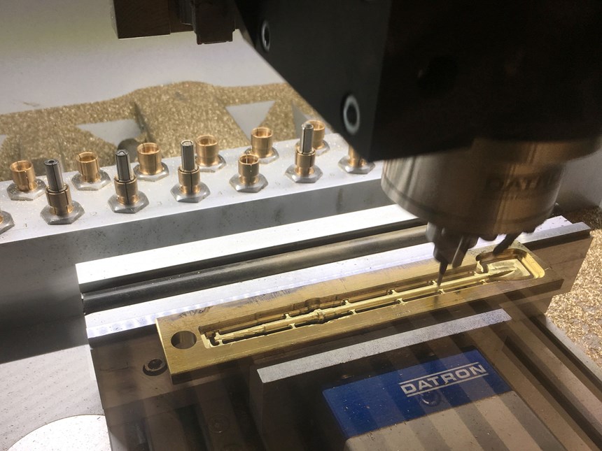 Datron Neo machining brass