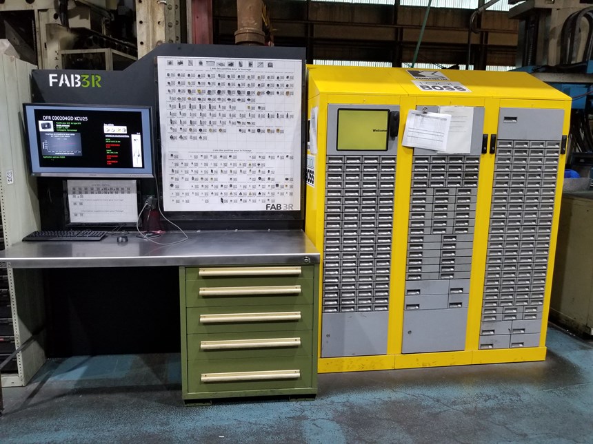 station with Kennametal ToolBoss vending machine