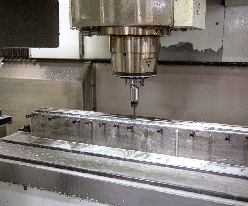 needle bar fixtured to Bertsche XiMill machining center