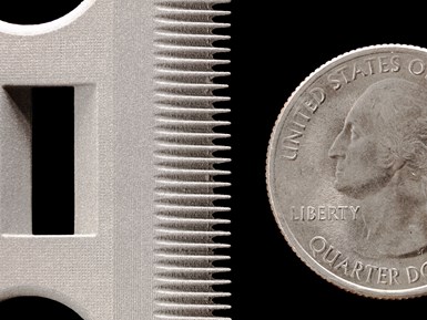 detail of a component made through binder jetting on Desktop Metal system