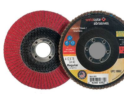 Weldcote C-Prime Flap Discs Avoid Discoloration, Workpiece Deformation