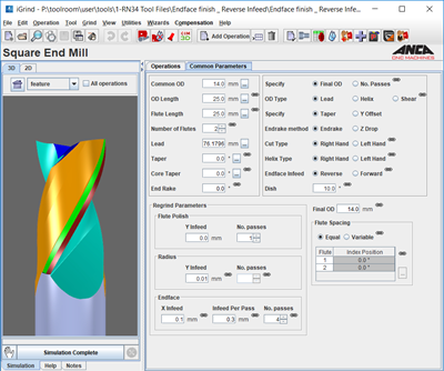 ANCA's ToolRoom RN34 Software Eases Design of Complex Helical Tools