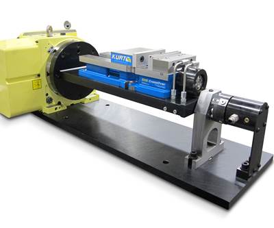 Kurt's Rotary Table Workholding System Provides Three-Sided Workpiece Access