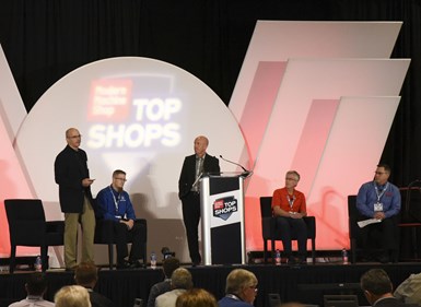 The 2019 Top Shops CNC machining benchmarking program Honors Program winners appear in a panel discussion at the most recent Top Shops Conference