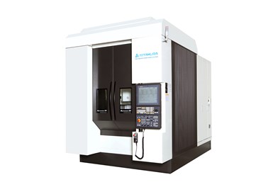 A press photo of Kitamura's Mytrunnion-5G five-axis vertical machining center