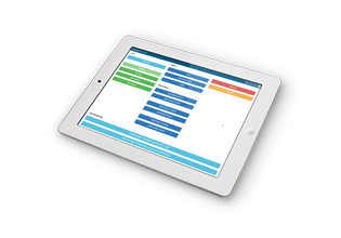 iPad showing KeyedIn software