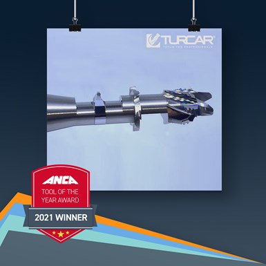 ANCA's Tool of the Year award showing Turcar's cutting tool.