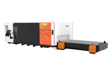 A press image of Mazak's Optiplex Nexus 3015 Fiber S7 laser cutter