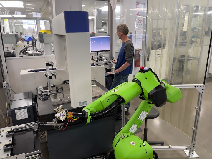 Automated CMM with multi-axis robot