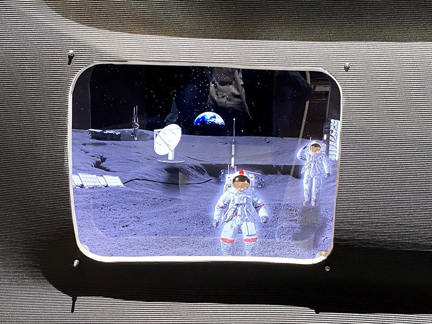 Simulation of life on lunar surface