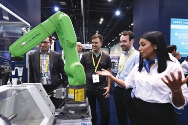 A robotic arm demonstration