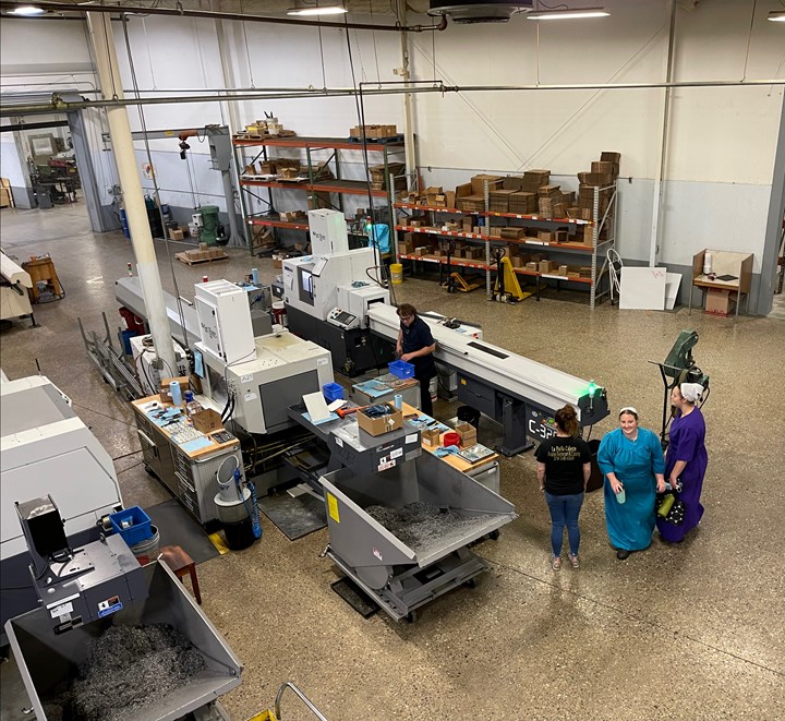 Northern Indiana Axle is a 60,000 square-foot Amish-owned CNC machine shop that specializes in the machining of horse-drawn carriage parts, stainless steel fencing, ball hitches, gun parts, cable parts, and hinge caps for aluminum trailers.