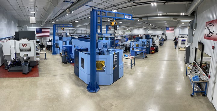 The machine shop at Flying S consists of VMCs, gantry machines and lathes, the majority of which are multi-axis and fully automated. The company has about 150,000 square feet of spaced dedicated to the design, testing and manufacture of manned and unmanned aircraft and spaceflight components.