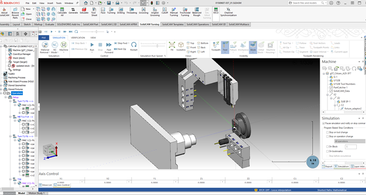 Channel synchronization in SolidCam