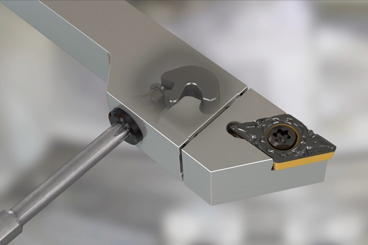 Iscar NEOSWISS modular tool head wedge locking mechanism i