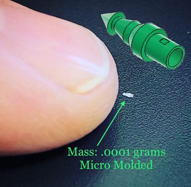 micro molded tiny part