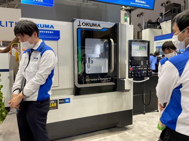 A new machine tool featured at the Okuma booth at JIMTOF 2022