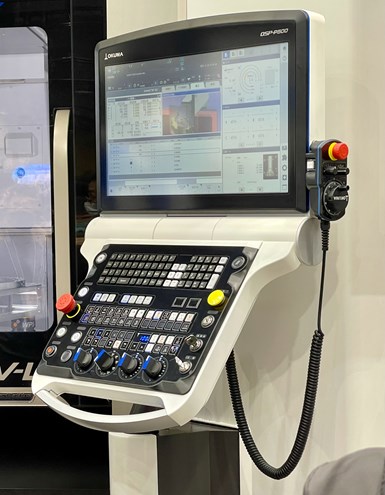 Okuma's new OSP-P500 CNC machine controller seen at JIMTOF 2022