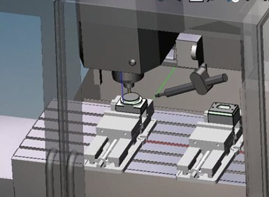 La imagen muestra la simulación de las operaciones de fresado de las caras superior e inferior del adaptador de vacío. La simulación verifica que los procesos de producción sean eficaces y seguros. El entorno CAD/CAM integrado se adapta a la pasión de Hamilton por hacer realidad conceptos creativos.