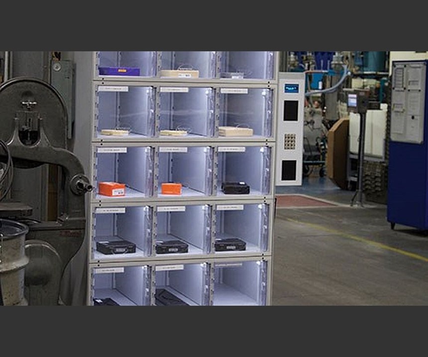 Lockers provide convenient, point-of-use access for any measurement tool needed in a given area within a mold manufacturing facility.