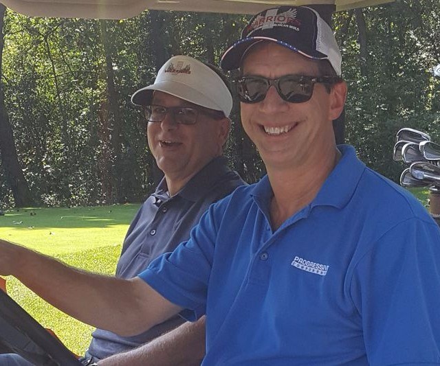 Glenn Starkey of Progressive Components at the iWarriors golf outing.