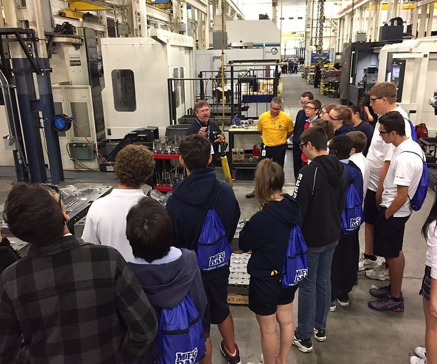 Students learn about moldmaking at Cavalier Tool and Manufacturing.