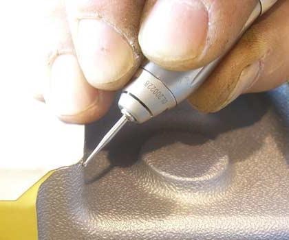 Hand blending a surface with a tool