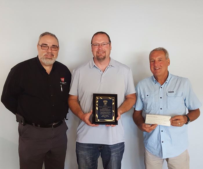 Andy Baker of Byrne Tool and Design is honored by SPE's Mold Technologies Division.