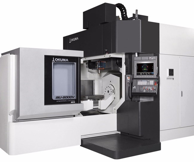 Okuma’s MU-8000V-L five-axis vertical machining center