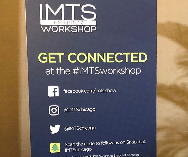 Signage at IMTS 2018 Exhibitor Workshop