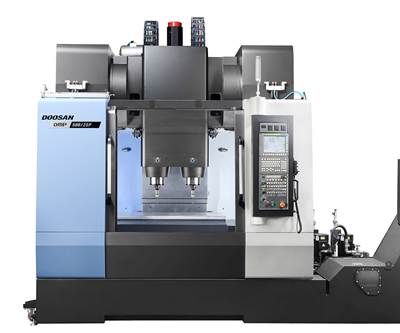 Dual Spindle Design of Vertical Machining Center Increases Productivity