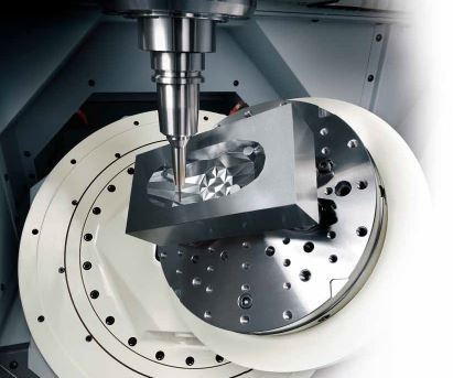 Part being produced by Makino machining center.