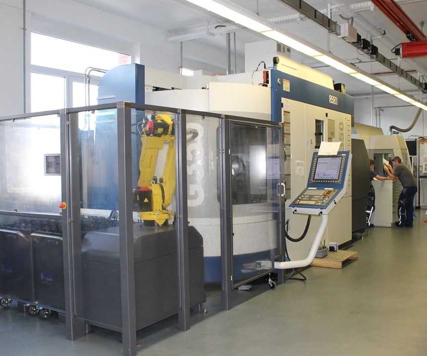 Lang automation solution with a Grob five-axis machining center