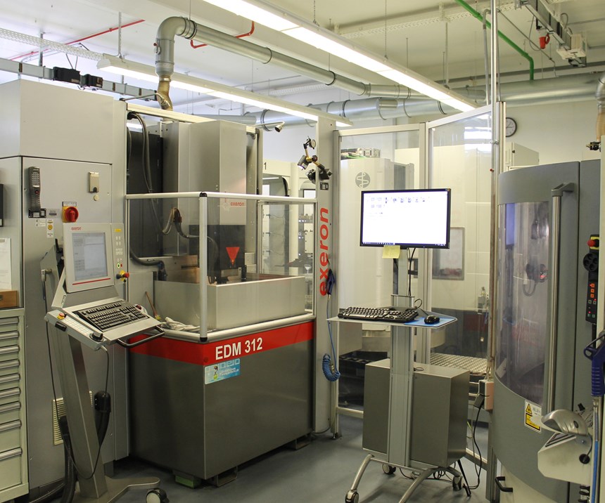 Exeron and Erowa EDM automated work cell