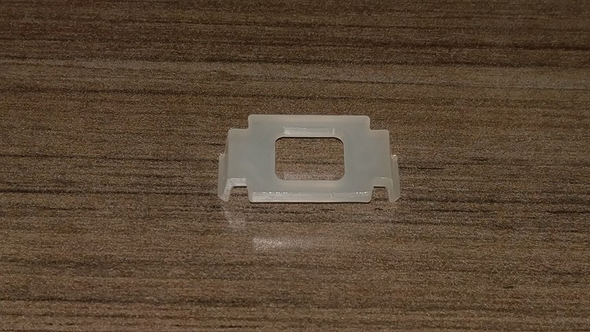 clear 3D printed part
