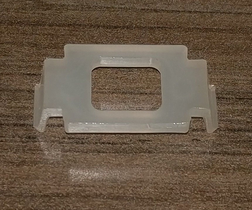 clear 3D printed part