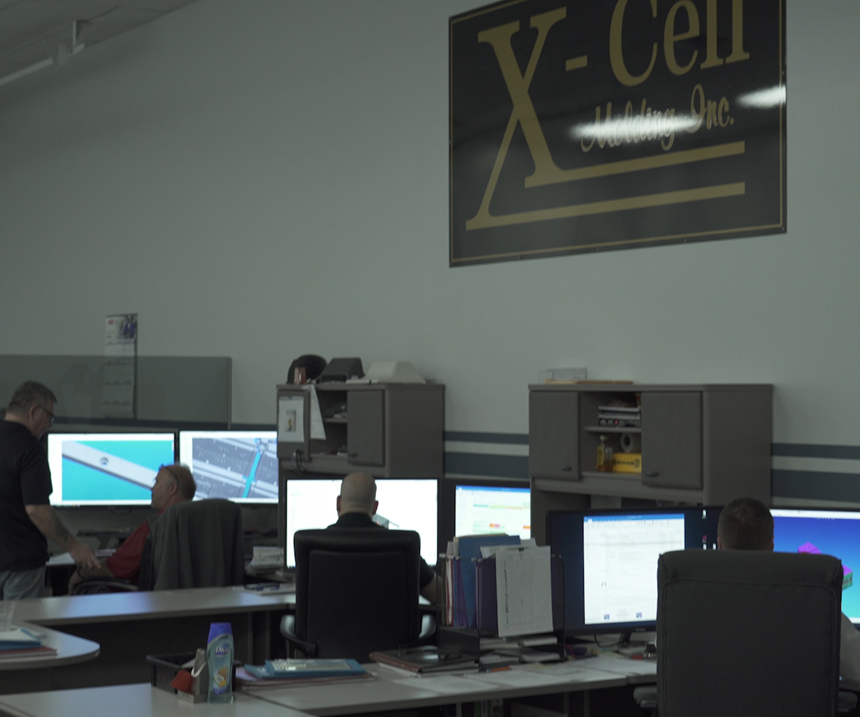 Engineering department at X-Cell Tool and Mold.