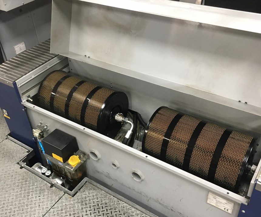 Filter compartment on OPS-Ingersoll Gantry Eagle 1200 sinker EDM machine