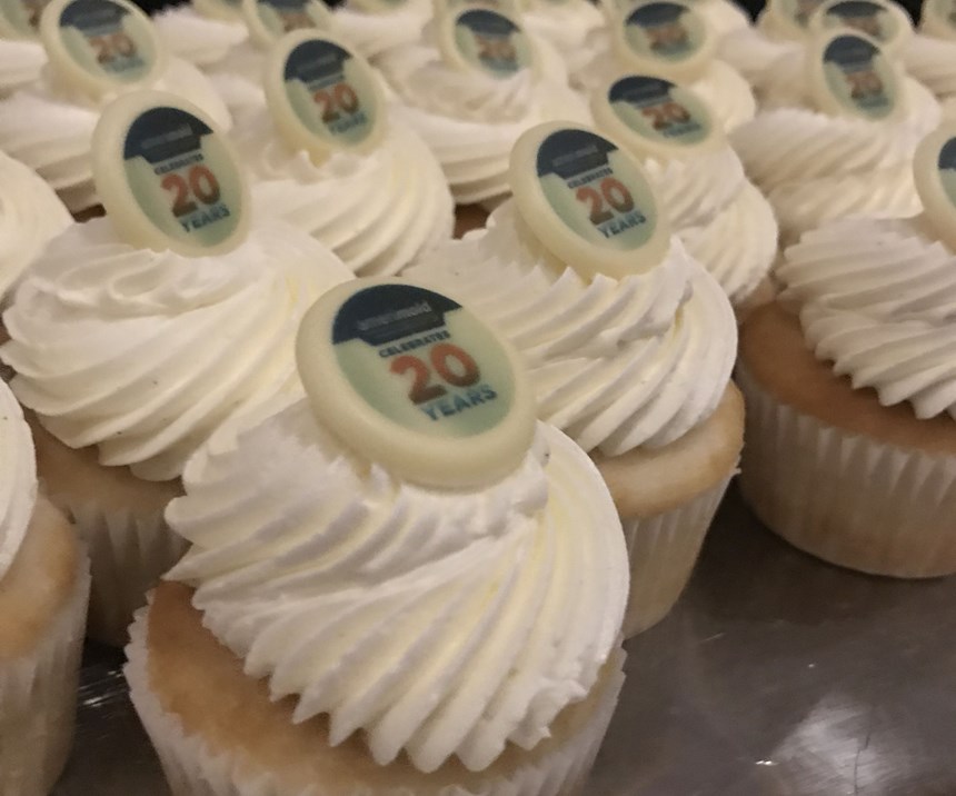 Amerimold 20th Anniversary cupcakes 2019