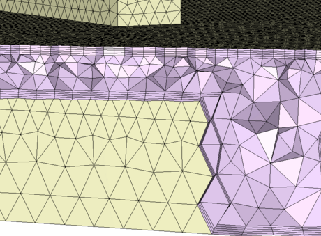 Design pod with 10 boundary layers - part simulation.