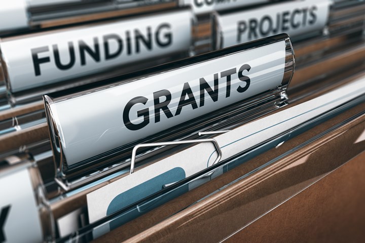 Funding, projects and grants labeled in a folder.