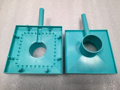 Injection-molded parts from the 3D-printed mold insert.