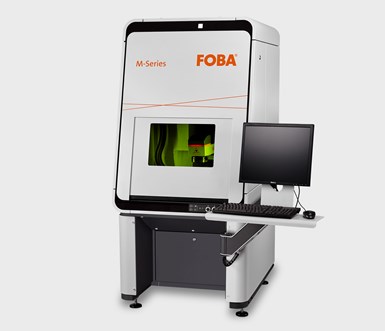 The M2000 laser marking workstation from FOBA’s M-series.