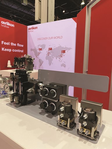 Oerlikon HRSflow products at tradeshow booth