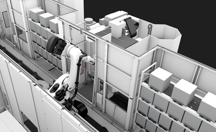 Automated machining cell.