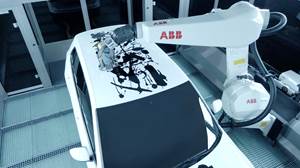 ABB Robotics presenta el primer coche artístico pintado por robots 