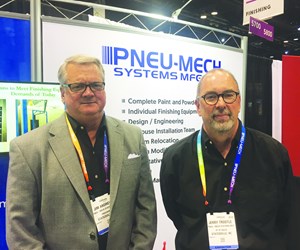 Jim Andrews (left), president of Pneu-Mech Systems, and Jerry Trostle, vice president of sales, are purchasing the manufacturer of paint finishing systems.